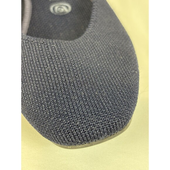Rothy's The Square Toe Flats Navy Blue Size 8 Heel Stripe Accent Ballet Washable - Picture 9 of 14